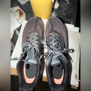 On Running Women's Gray Athletic Sneakers with Blush Accents